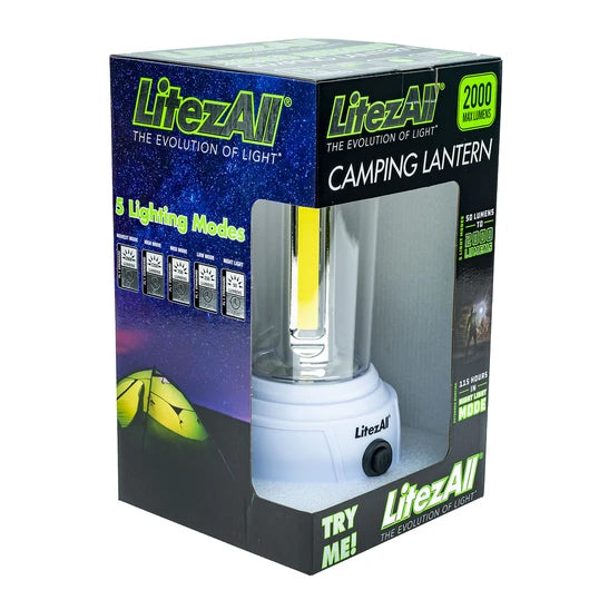 LitezAll 2000 Lumen Camping Lantern