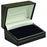 M&M LS10R Faux Leather Double Ring Box - Black With Gold Trim