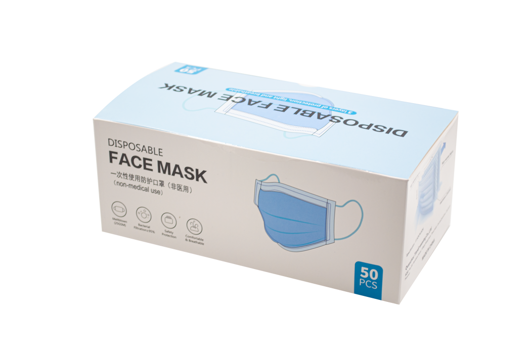 TRHY-009 HP 3 Ply Surgical Masks - Carton of 50 pcs