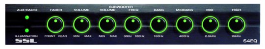 SSL 4 Band Graphic Equalizer with Subwoofer Output