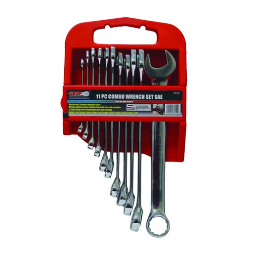 Grip 11 Piece SAE Wrench Set with Rack