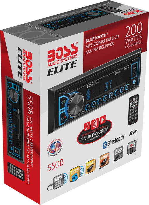 550B Boss Elite Single Din CD MP3 Bluetooth Receiver