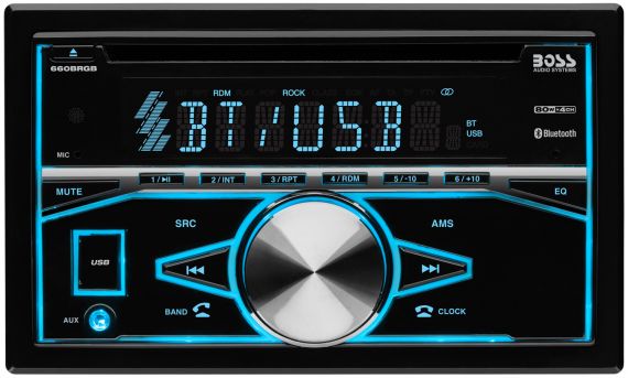 660BRGB Boss Elite Double-Din Bluetooth Receiver with CD/MP3