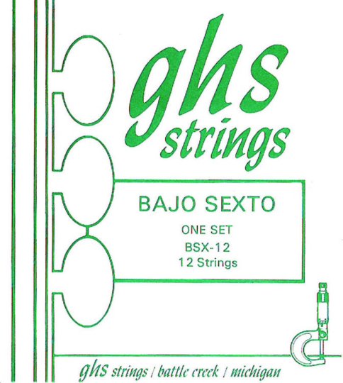 BSX12 GHS Stainless Steel Bajo Sexto 12-String Set — M&M Merchandisers