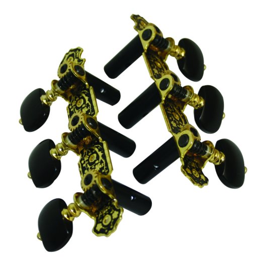 Classical Guitar Tuners with Ebonite Buttons
