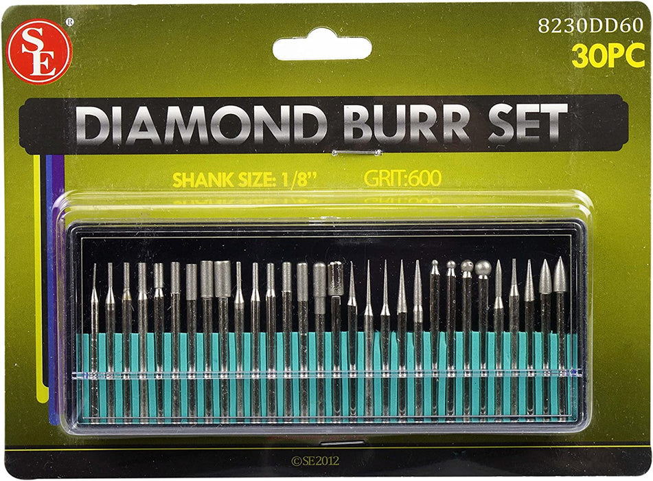 8230DD60 30 Piece Diamond Burr Set 600 Grit