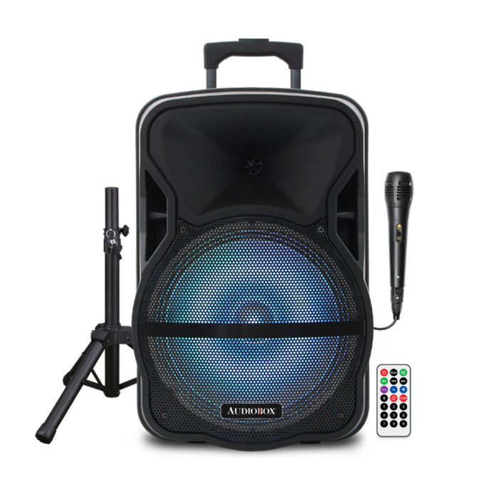ABX-12S Audiobox Portable 12 inch PA Speaker with Stand and Microphone