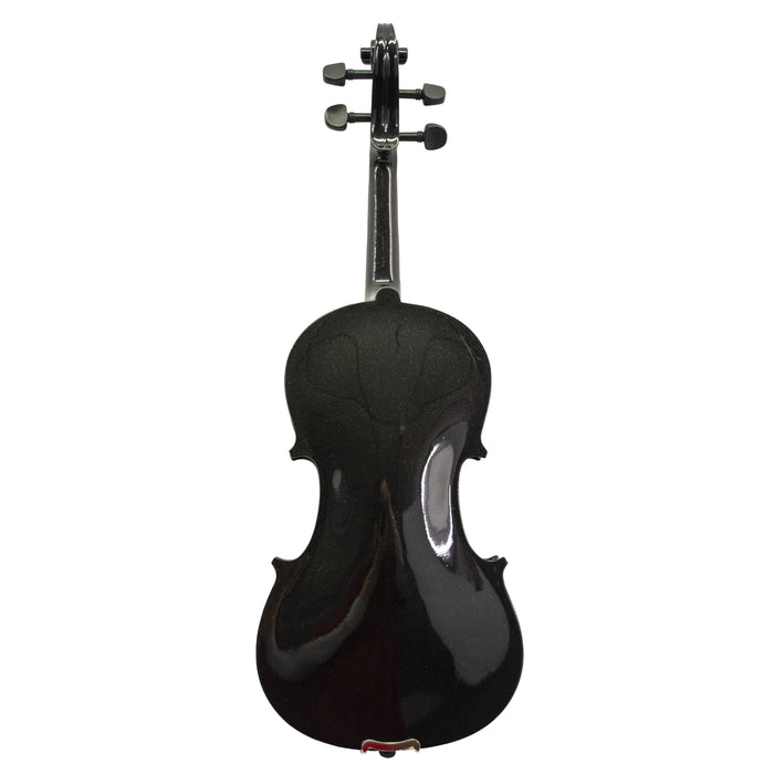 ART-100BLK Full Size Black Violin With Case