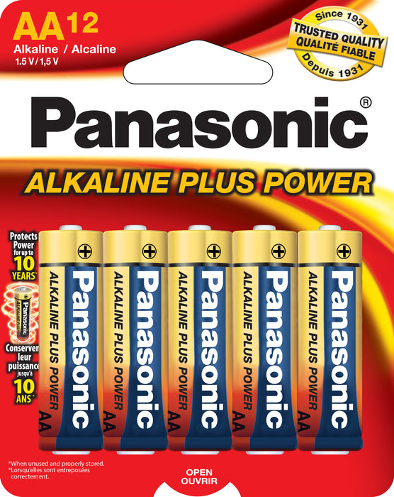 AM3PA12B Panasonic Alkaline 12 Pack AA Cell Batteries