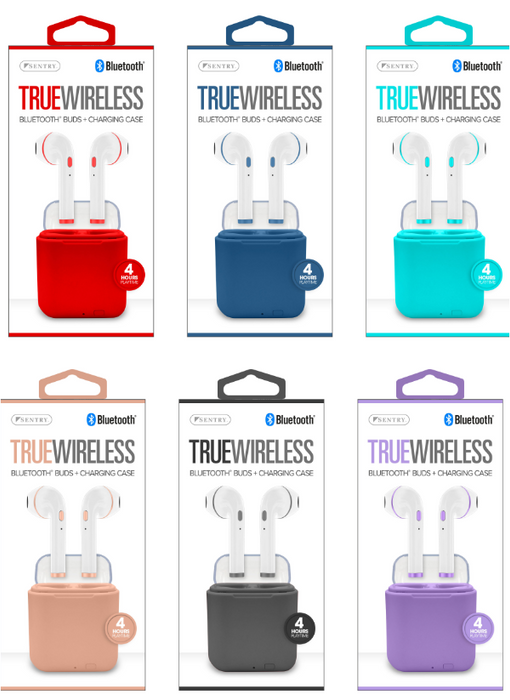 BT979C Sentry True Wireless Ear Buds with Charging Case - Assorted Colors