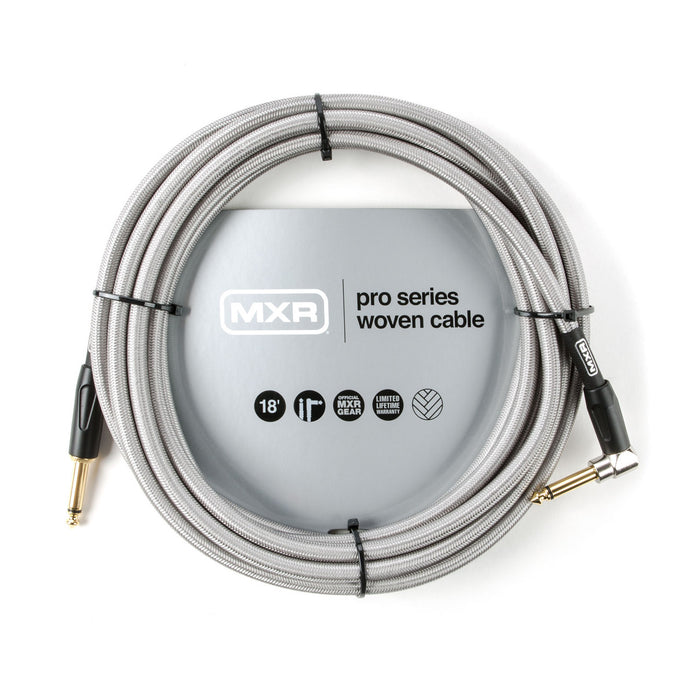DUN-DCIW18R MXR Pro Series Woven Guitar Cable, Right Angle/Straight - 18 Foot
