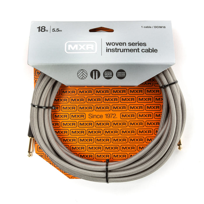 DUN-DCIW18 MXR Pro Series Woven Guitar Cable, Straight - 18 Foot