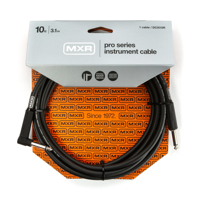 DUN-DCIX10R MXR Pro Series Guitar Cable, Right Angle/Straight - 10 Foot