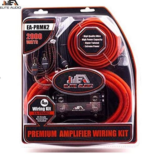 EA-PRMK2 Elite Audio Premium 4 Gauge Amp Kit With ANL Fuse