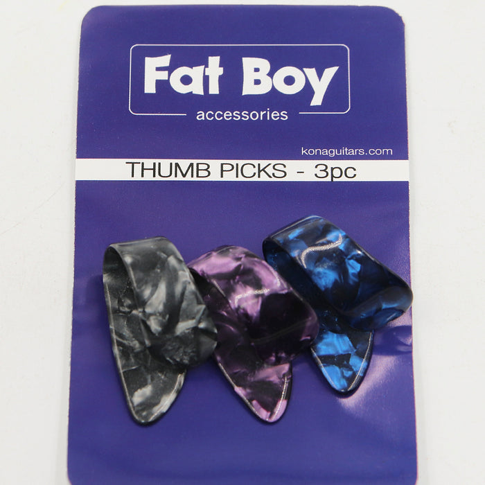 FBT3N Fat Boy Thumb Picks Celluloid 3pcs