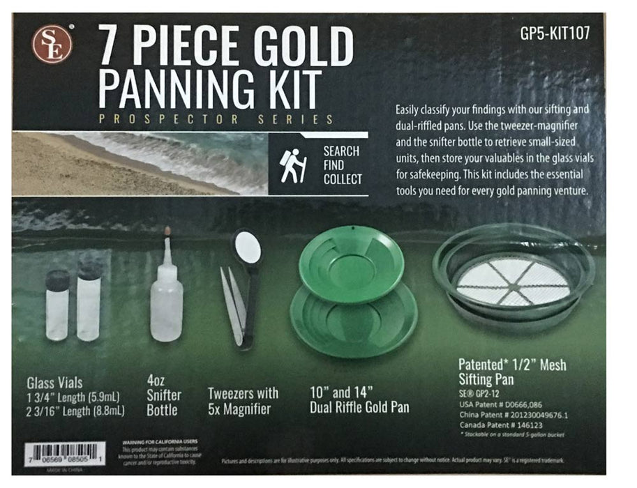 GP5-KIT107 7 Piece Gold Panning Kit — M&M Merchandisers