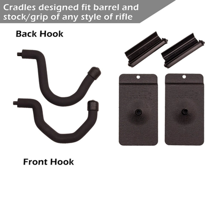 SW-HD043SW Gun/Bow Hanger Black 3in Slatwall pair