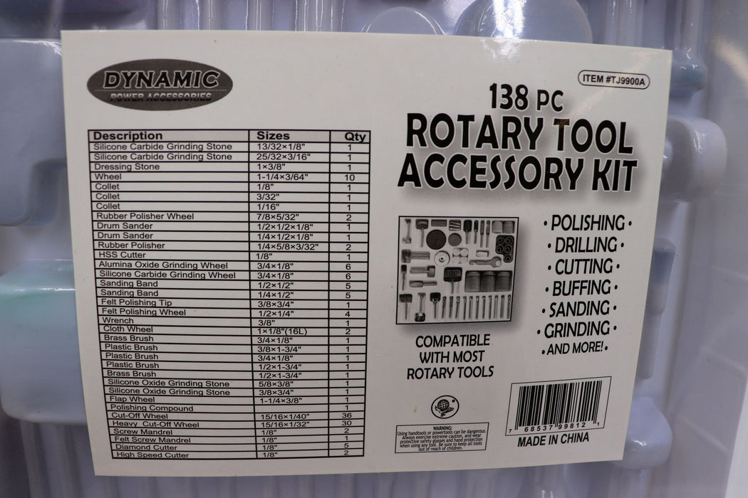 138 Piece Rotary Tool Accessory Set TJ9900AA