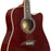 K1ETRD Kona K1E Series Dreadnought Cutaway Acoustic Electric Guitar - Transparent Red