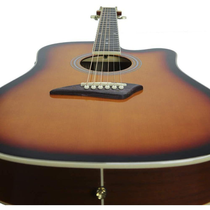 K2SB Kona K2 Series Thin Body Acoustic Electric Guitar - Sunburst