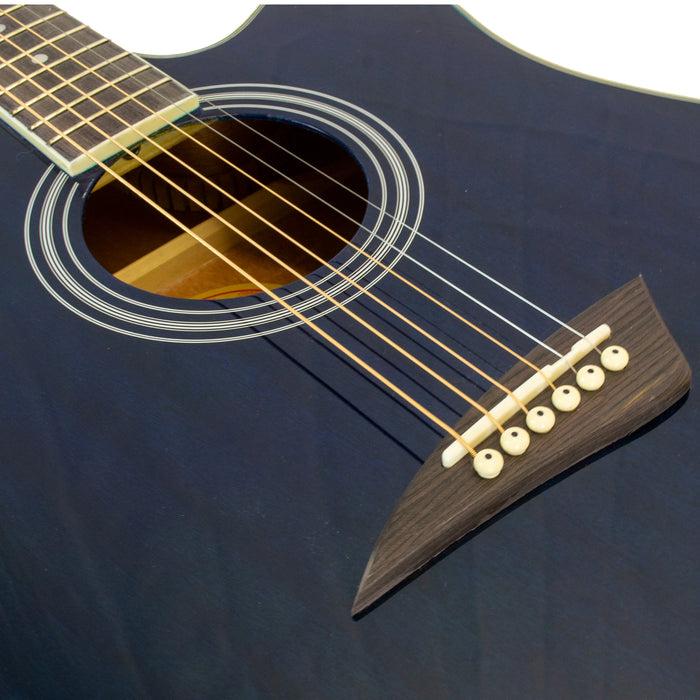 K2TRD Kona K2 Series Thin Body Acoustic Electric Guitar - Transparent — M&M  Merchandisers