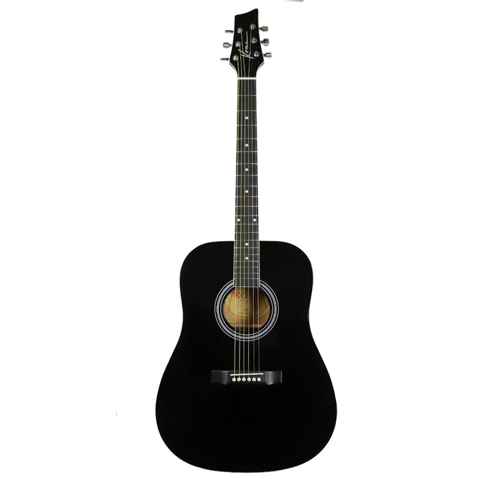 K41BK Kona Dreadnought Acoustic Guitar - Black