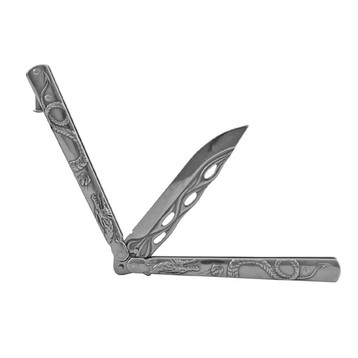 SG-KA1088CH 9.13 inch Butterfly Automatic Folding Pocket Knife - Chrome