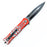 SG-KS2016RD 8.75 inch Skull Design Spring Assisted Knife - Red