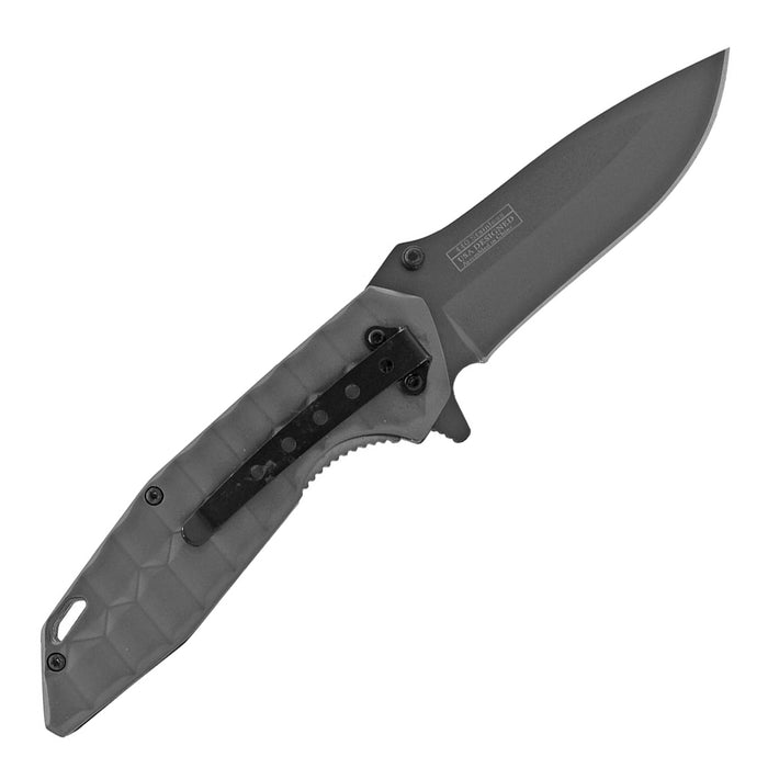 SG-KS3018GY 8.5 inch Spring Assist Knife with Drop Point Blade - Grey