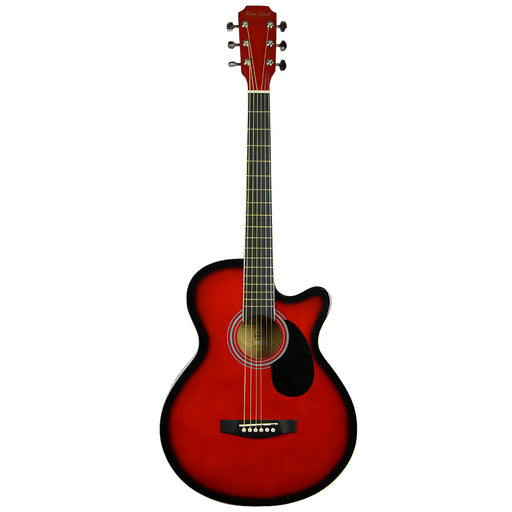 MAS38TR Main Street 38" Acoustic Cutaway Guitar (Transparent Red)
