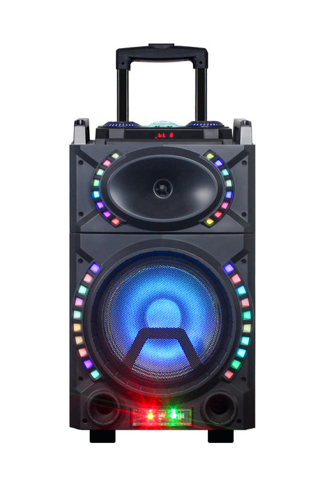 MPD1016B-BK Max Power 10 inch Rechargeable Bluetooth DJ Speaker - Black