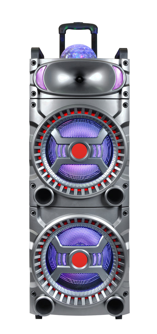 MPD10283B-GR Max Power 10x2 DJ Speaker with Dancing Lights - Grey