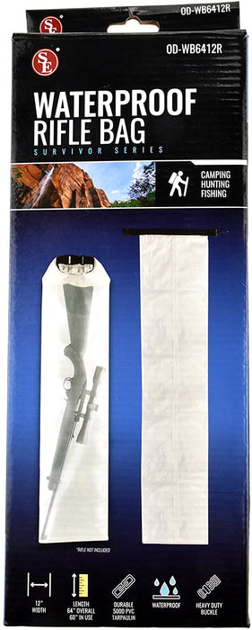 64" x 12" Transparent Waterproof Rifle Bag 500D PVC Tarpaulin