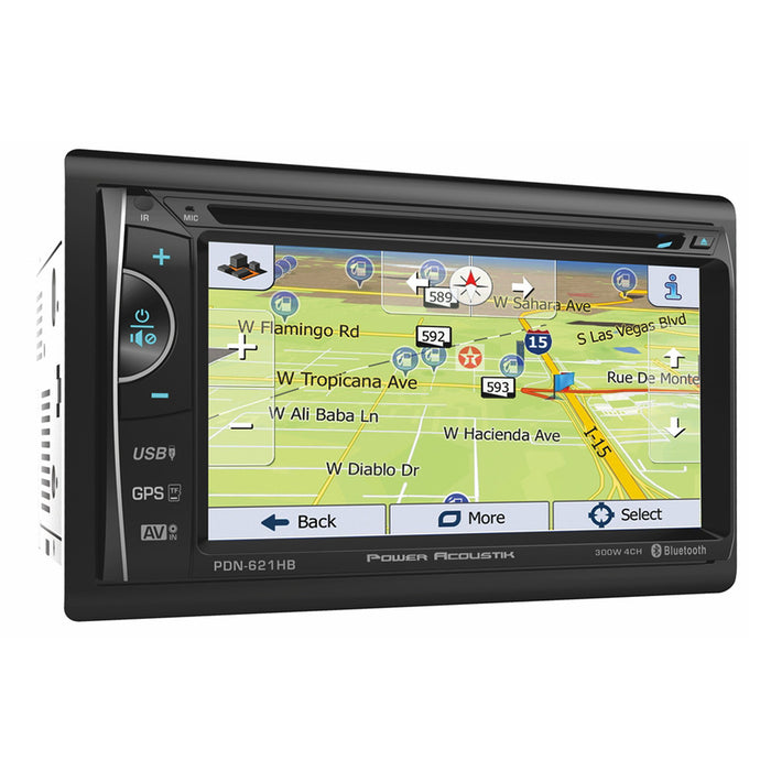OW-PDN-621HB Power Acoustik 6.2 inch Double DIN DVD CD with Bluetooth and GPS