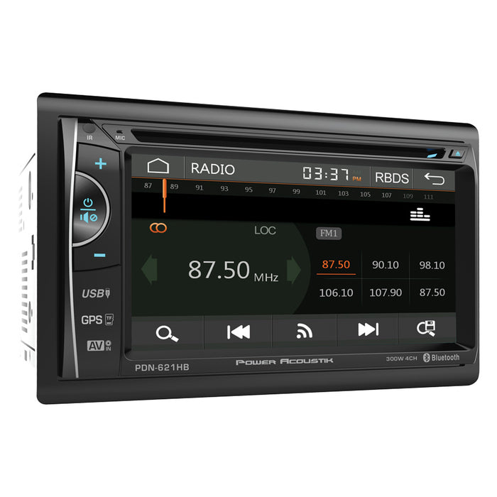 OW-PDN-621HB Power Acoustik 6.2 inch Double DIN DVD CD with Bluetooth and GPS