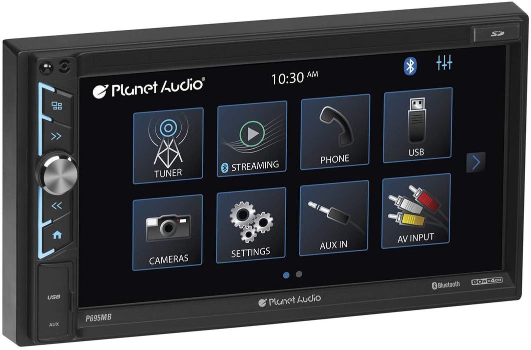 P695MB Planet Audio 6.95 Inch Digital Bluetooth Touchscreen Media Receiver