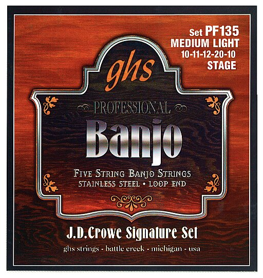GHS PF135 5 String JD Crowe Banjo Strings
