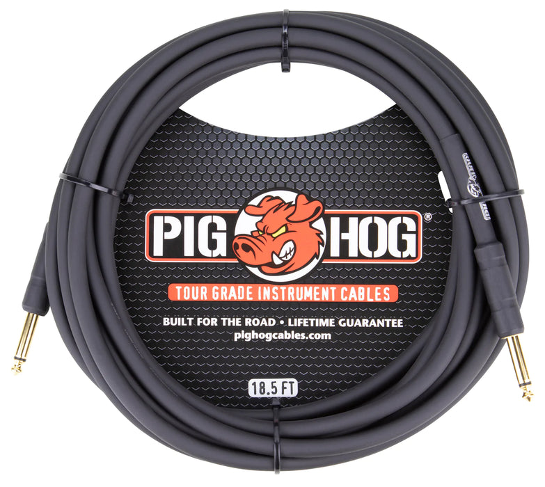 PH186 Pig Hog Tour Grade 8MM Instrument Cable 1/4 to 1/4 - 18.5 Foot
