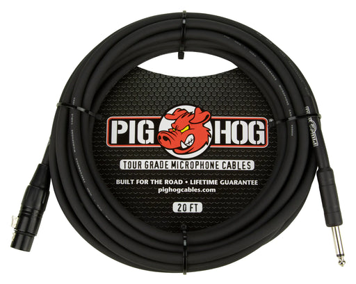 PHM20Z PIGHOG XLR to 1/4 inch Tour Grade Hi-Z Mic Cable - 20 Foot