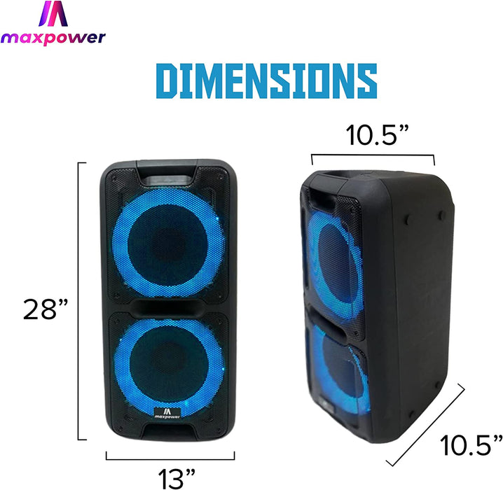 MPD109XB Max Power 10x2 Rechargeable DJ System with X-Bass