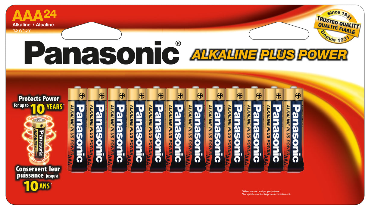 LR03PA/24B Panasonic Alkaline AAA 24 Pack Card
