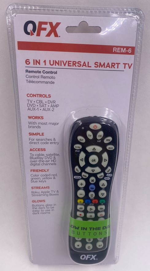 REM-6 QFX 4 Device Smart TV Remote Control