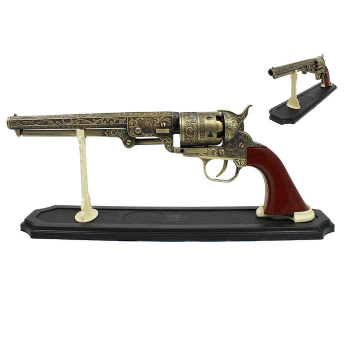 SG-G1851 13.5in Decorative Antique Gun with Stand