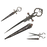 SG-KE001SL 10.25in Silver Bodice Scissors Dagger