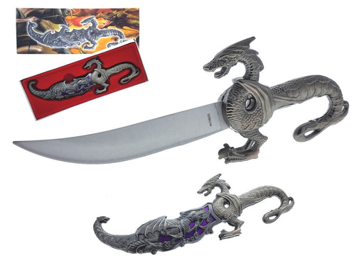 SG-KM856PP1 5 inch Blade Fantasy Dragon Dagger with Box - Pink