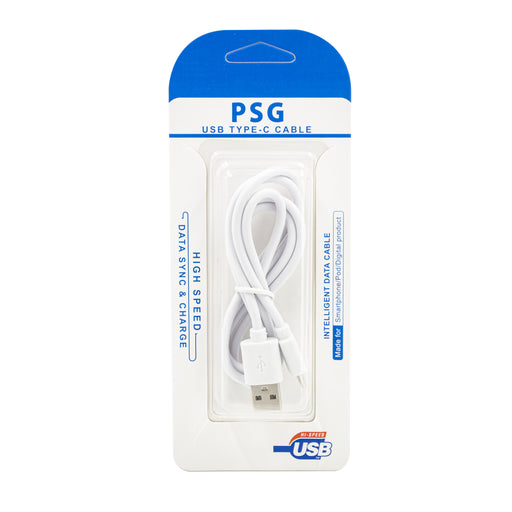 TP-1M PSG USB-Type C 3 foot Auto, Home Charge and Sync Heavy Duty Cable