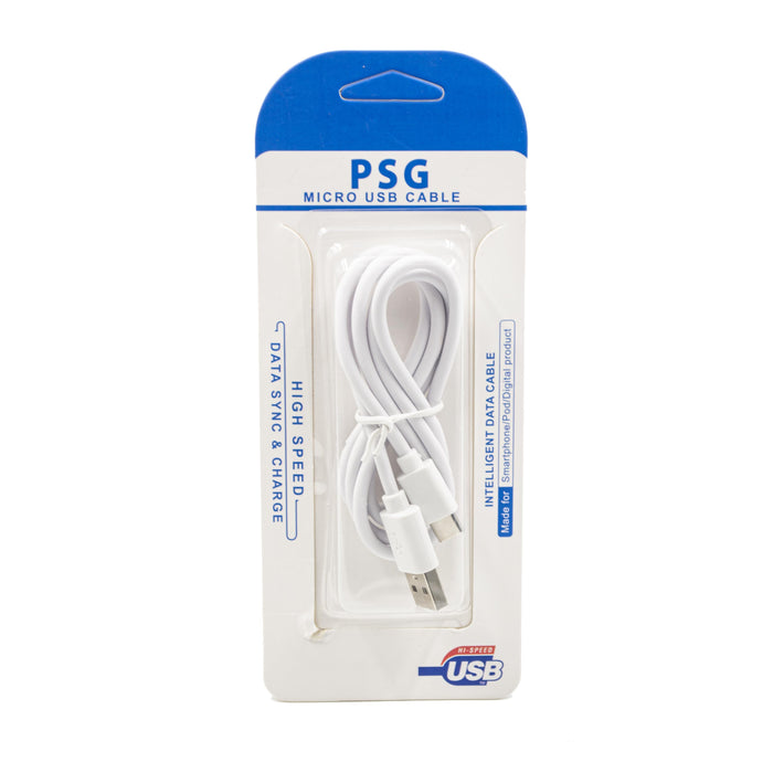 V8-1M PSG Micro USB 3 foot Auto or Home Charge and Sync Cable