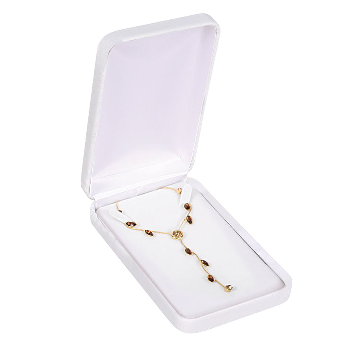 M&M VN7 Faux Leather Necklace Box - White