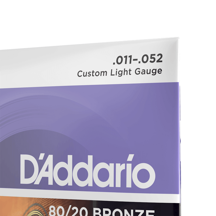 EJ13 D'Addario 80/20 Bronze Custom Lite 11-52