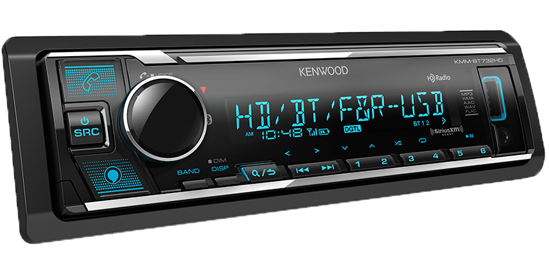 KMM-BT732HD Kenwood 200 Watt Digital Multimedia HD Receiver With Bluetooth And Alexa